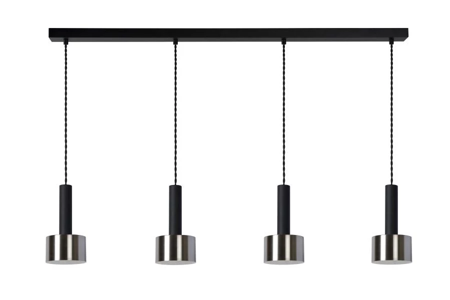 Lucide TEUN - Pendant light - 4xE27 - Black - turned off